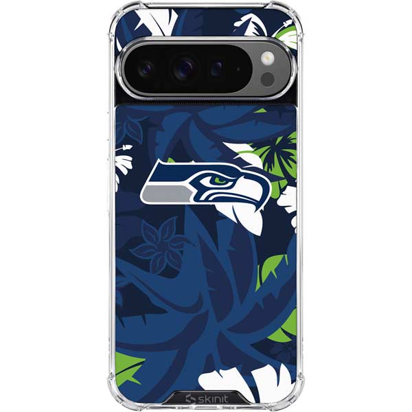 NFL Seattle Seahawks Tropical Print Google Pixel 10 Pro XL Clear Case