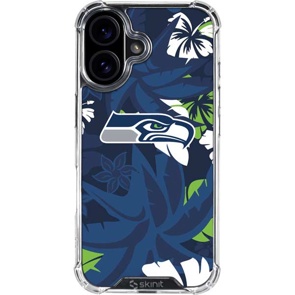 NFL Seattle Seahawks Tropical Print iPhone 17 Clear Case