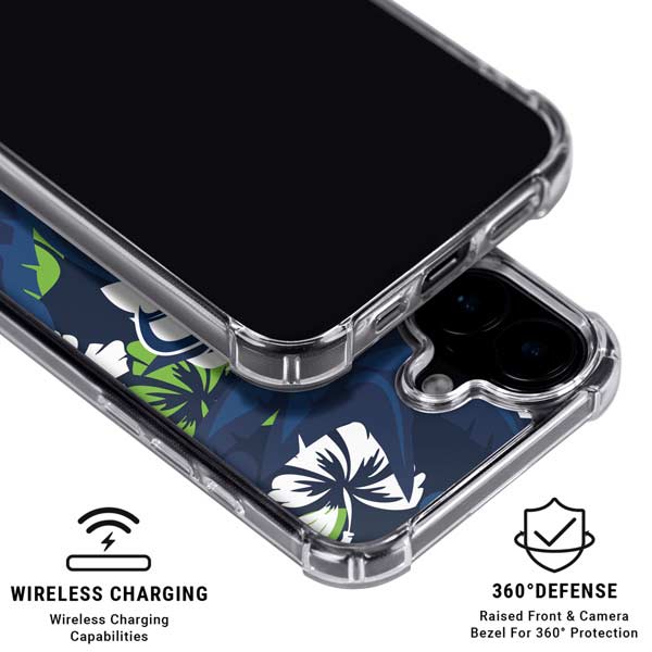 NFL Seattle Seahawks Tropical Print iPhone 17 Clear Case