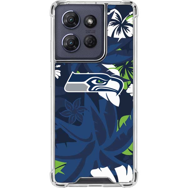 NFL Seattle Seahawks Tropical Print Moto G Power 5G (2025) Clear Case