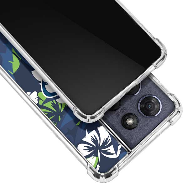 NFL Seattle Seahawks Tropical Print Moto G Power 5G (2025) Clear Case