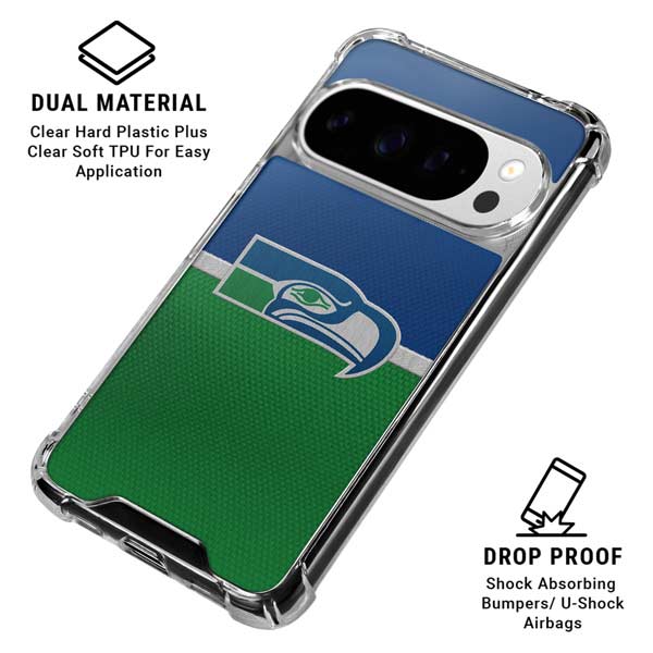 NFL Seattle Seahawks Vintage Google Pixel 10 Pro XL Clear Case