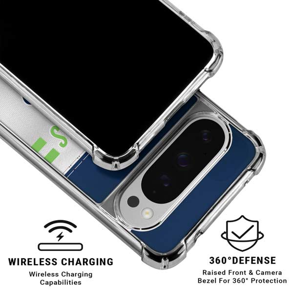 NFL Seattle Seahawks White Striped Google Pixel 10 Pro Clear Case