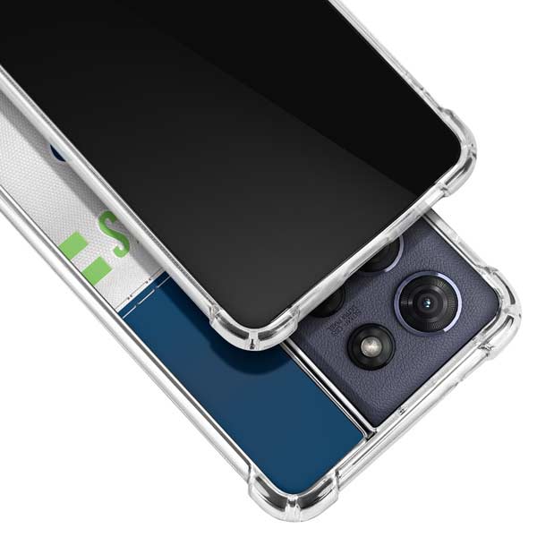 NFL Seattle Seahawks White Striped Moto G 5G (2025) Clear Case