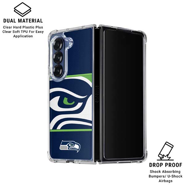 NFL Seattle Seahawks Zone Block Galaxy Z Fold7 Clear Case