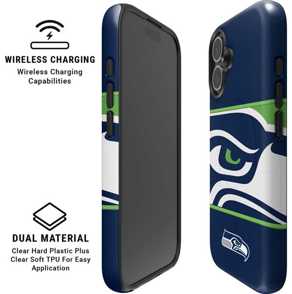 NFL Seattle Seahawks Zone Block iPhone 16 Plus Magsafe Impact Case