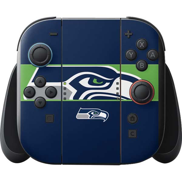 NFL Seattle Seahawks Zone Block Nintendo Switch 2 (2025) with Joy-Con Skin