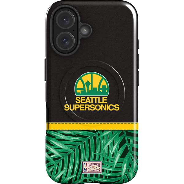 NBA Seattle SuperSonics Retro Palms iPhone 16 Magsafe Impact Case