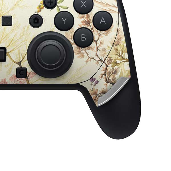 Seaweed on Silk Paper by William Kilburn Nintendo Switch 2 (2025) Pro Controller Skin