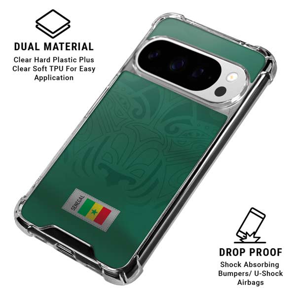 Senegal Soccer Flag Google Pixel 10 Pro XL Clear Case