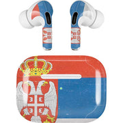 Serbia Flag Distressed AirPods Skins