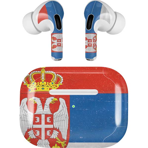 Serbia Flag Distressed AirPods Skins