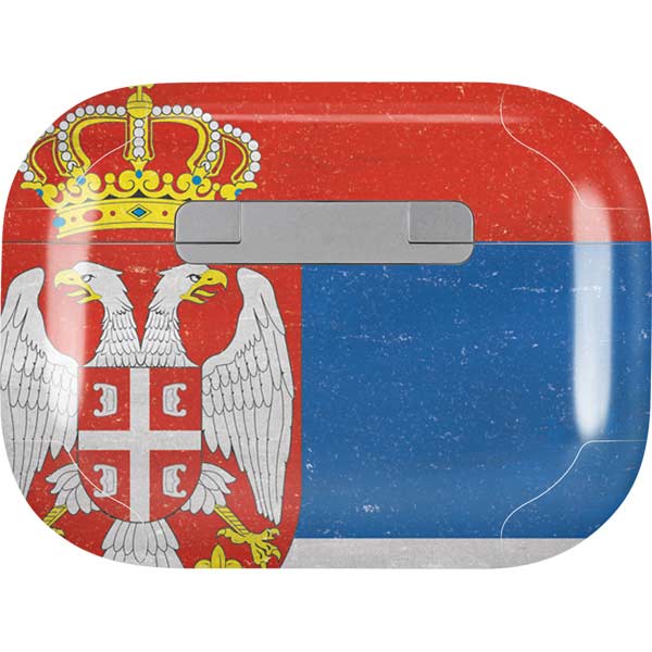 Serbia Flag Distressed AirPods Skins