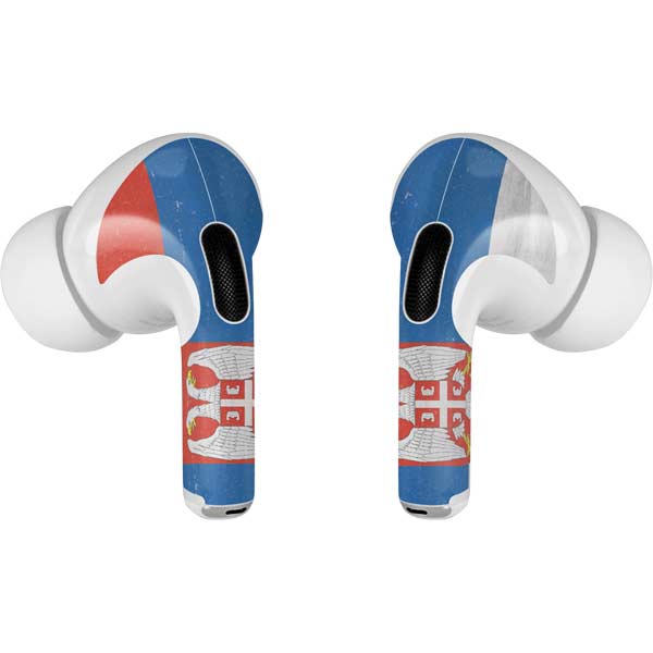 Serbia Flag Distressed AirPods Skins