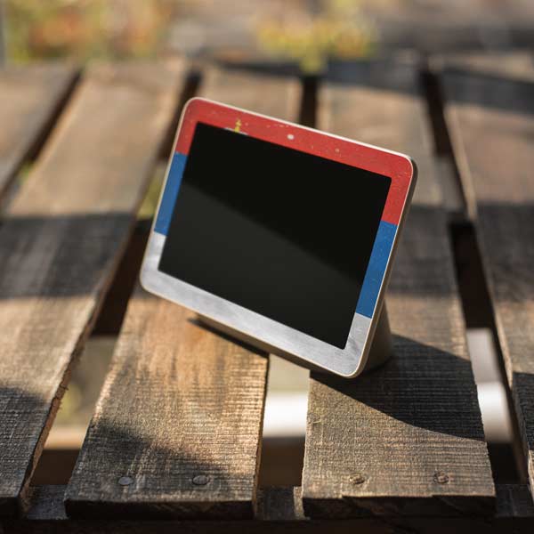 Serbia Flag Distressed Google Home Hub Skin