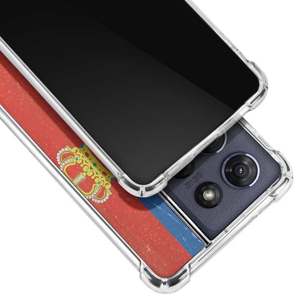 Serbia Flag Distressed Moto G Stylus 5G (2025) Clear Case