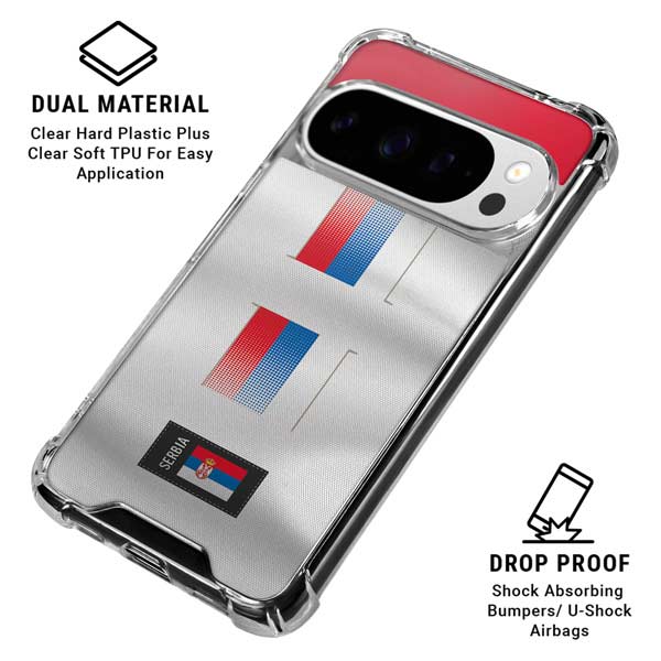 Serbia Soccer Flag Google Pixel 10 Pro Clear Case