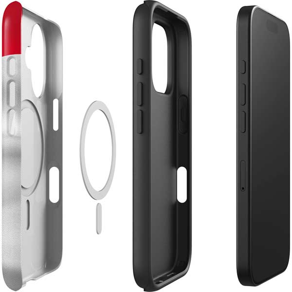Serbia Soccer Flag iPhone 16 Magsafe Impact Case