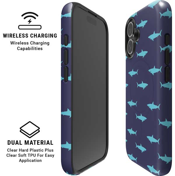 Shark Print iPhone 17 Magsafe Impact Case