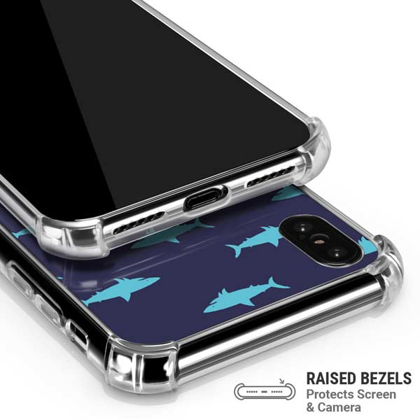 Shark Print iPhone X/XS Clear Case