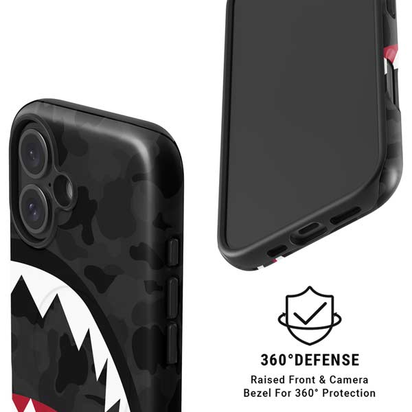 Shark Teeth Grey Street Camo iPhone 16 Plus Magsafe Impact Case