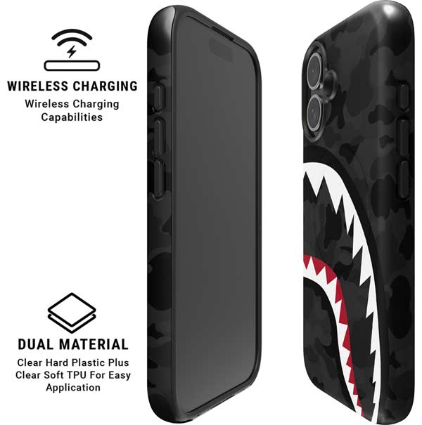 Shark Teeth Grey Street Camo iPhone 16 Plus Magsafe Impact Case