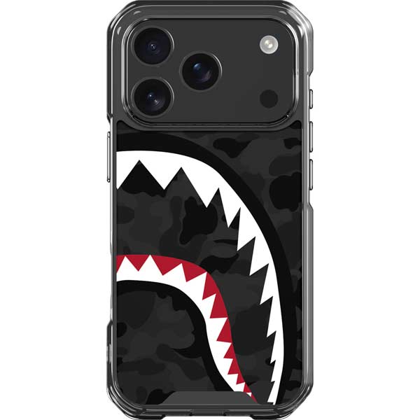 Shark Teeth Grey Street Camo iPhone 17 Pro Clear Case