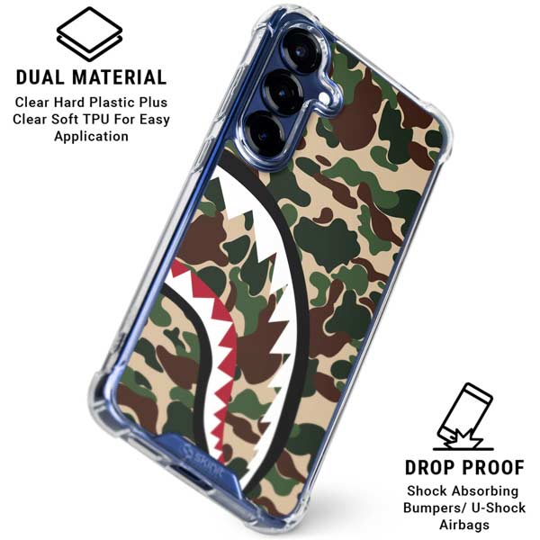 Shark Teeth Street Camo Galaxy S25 Plus Clear Case