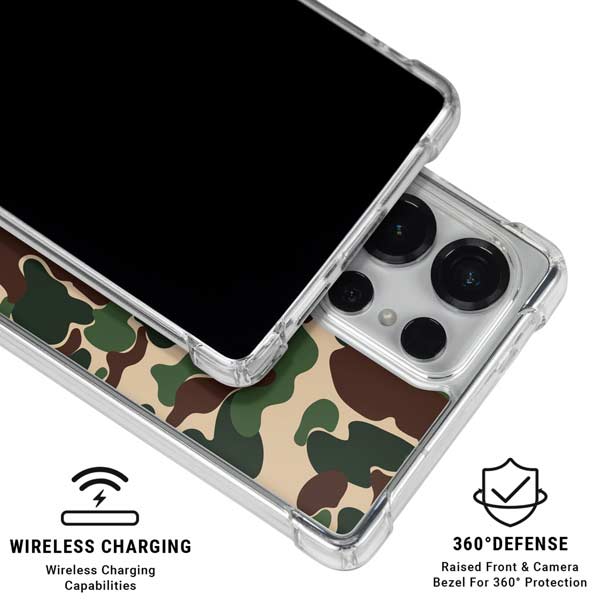 Shark Teeth Street Camo Galaxy S25 Ultra Clear Case