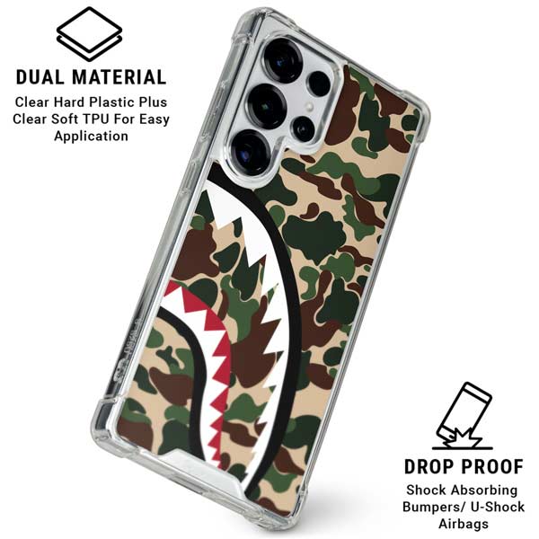 Shark Teeth Street Camo Galaxy S25 Ultra Clear Case