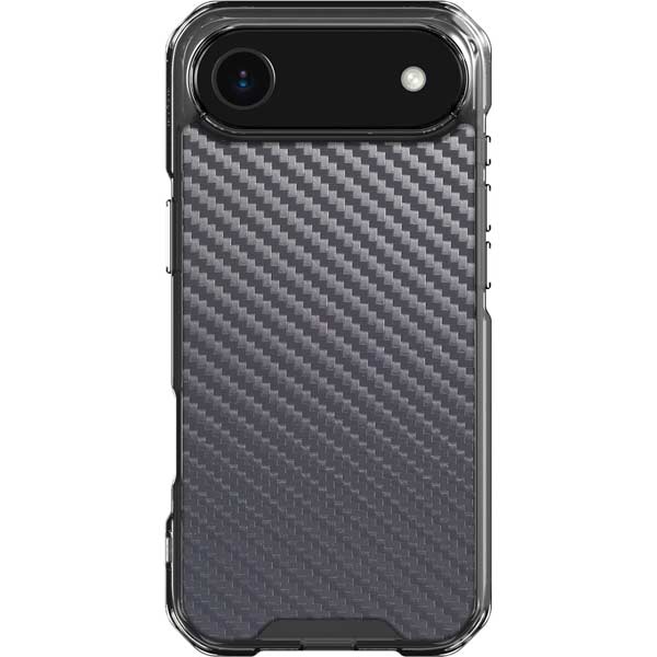 Silver Carbon Fiber Specialty Texture Material iPhone 17 Air Clear Case
