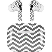 Silver Chevron AirPods Skins
