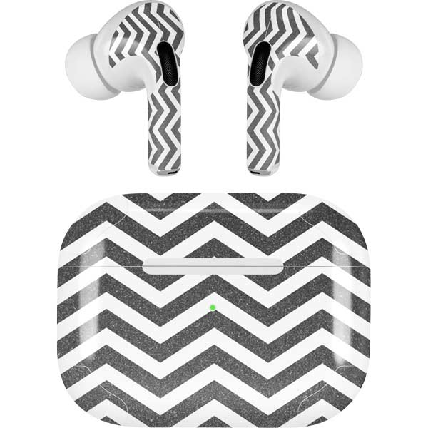 Silver Chevron AirPods Skins