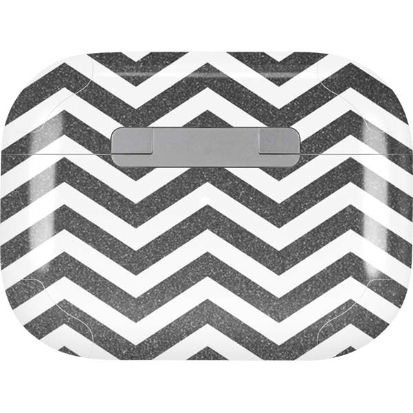 Silver Chevron AirPods Skins