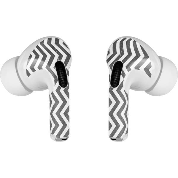 Silver Chevron AirPods Skins