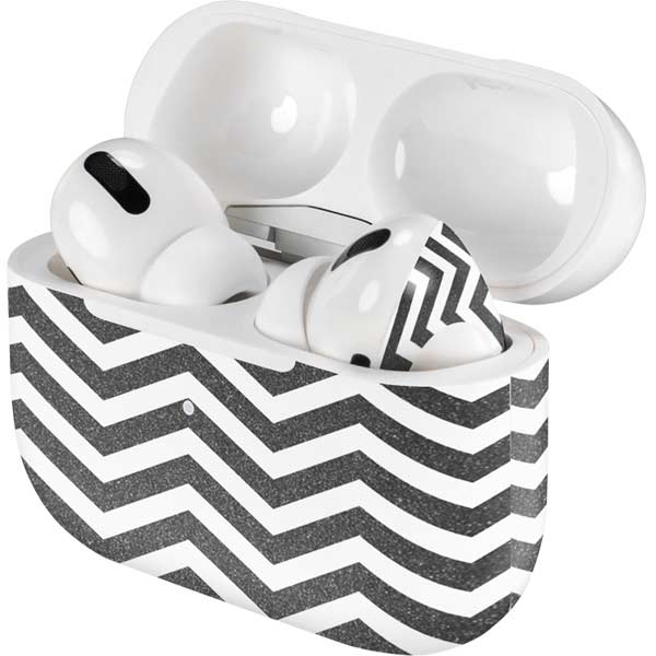 Silver Chevron AirPods Skins
