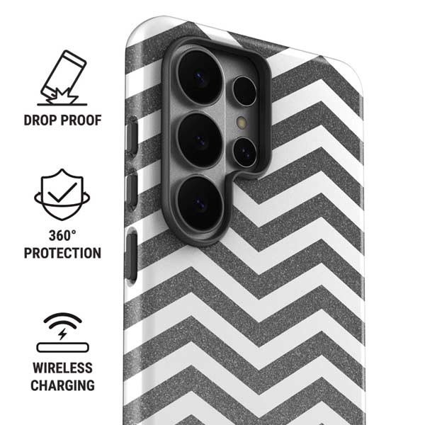 Silver Chevron Galaxy S26 Ultra Impact Case