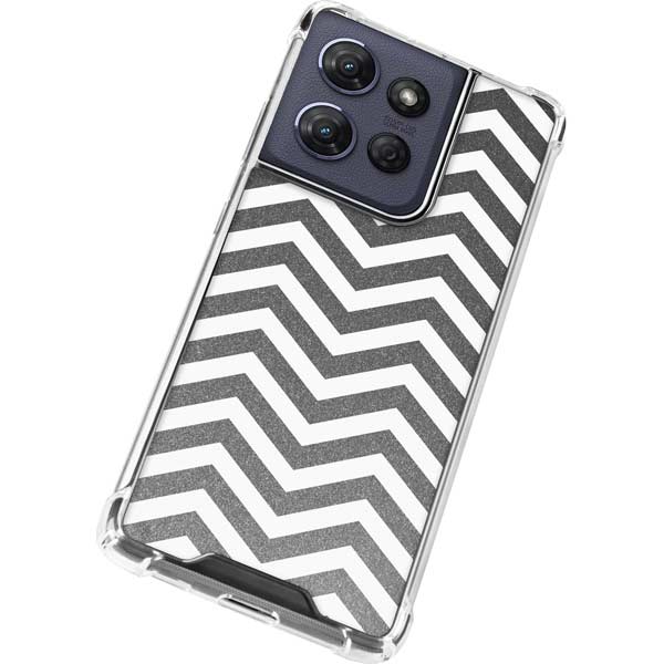 Silver Chevron Moto G 5G (2025) Clear Case