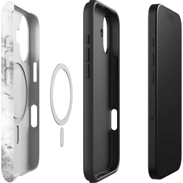 Silver Marble iPhone 17 Magsafe Impact Case