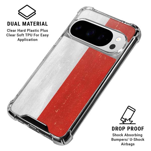 Singapore Flag Distressed Google Pixel 10 Pro Clear Case