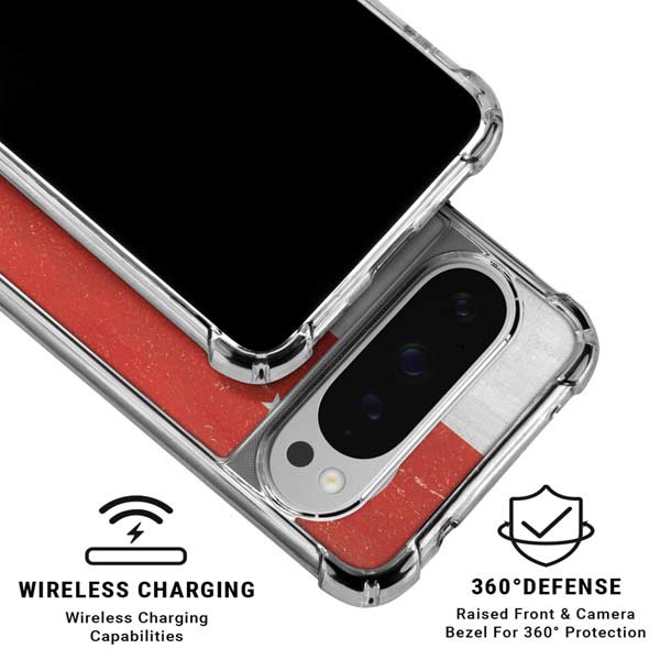 Singapore Flag Distressed Google Pixel 10 Pro Clear Case