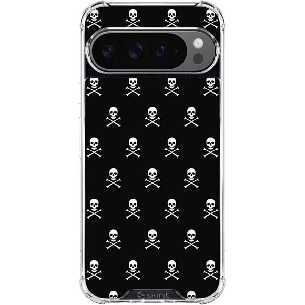 Skull and Crossbones (white) Google Pixel 10 Pro XL Clear Case
