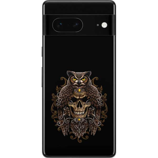 Skull and Owl by Sarah Richter Pixel Skins
