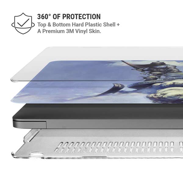 Sliver Warrior by Frazetta MacBook Pro 14in (2021-24) Case plus Skin