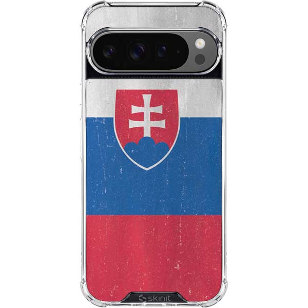 Slovakia Flag Distressed Google Pixel 10 Pro Clear Case