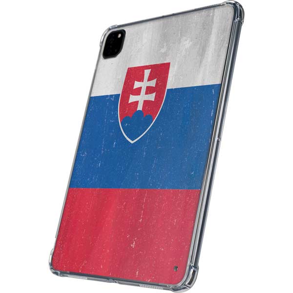 Slovakia Flag Distressed iPad Pro 11in (2024) Clear Case