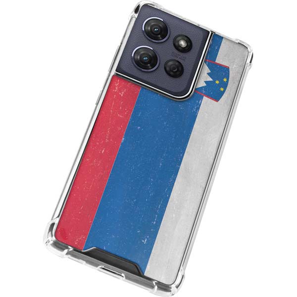 Slovenia Flag Distressed Moto G Play 5G (2025) Clear Case