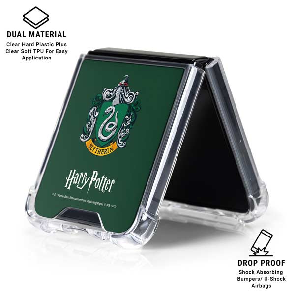 Wizarding World Harry Potter Slytherin House Crest Galaxy Z Flip7 Clear Case