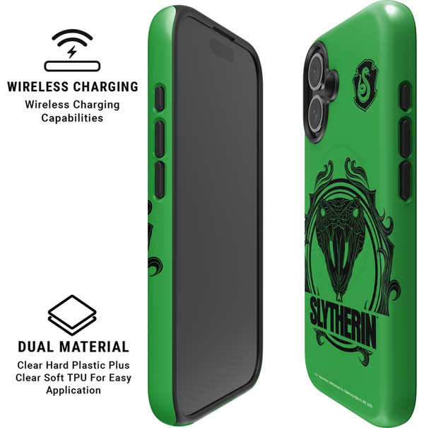 Wizarding Worlds Harry Potter Slytherin Illustration iPhone 16 Plus Magsafe Impact Case