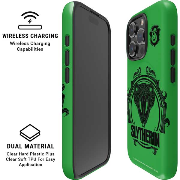 Wizarding Worlds Harry Potter Slytherin Illustration iPhone 16 Pro Max Magsafe Impact Case